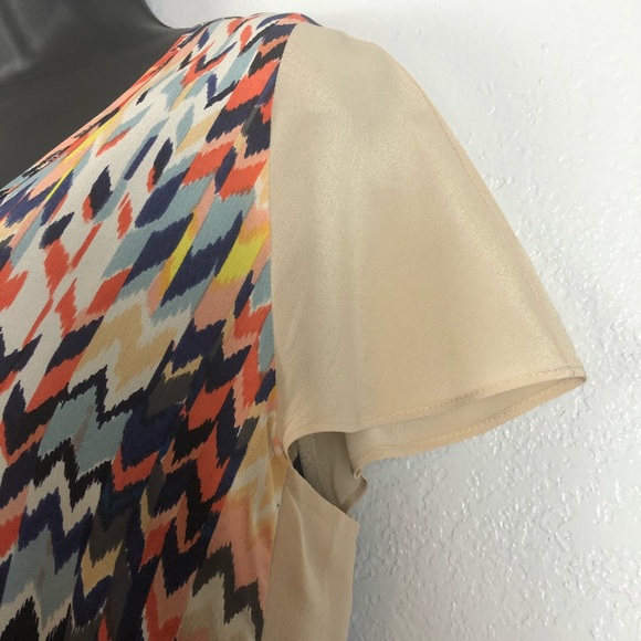 MAEVE Anthro Shirt Grafica Chevron 100% Silk Sz XS - Picture 7 of 11
